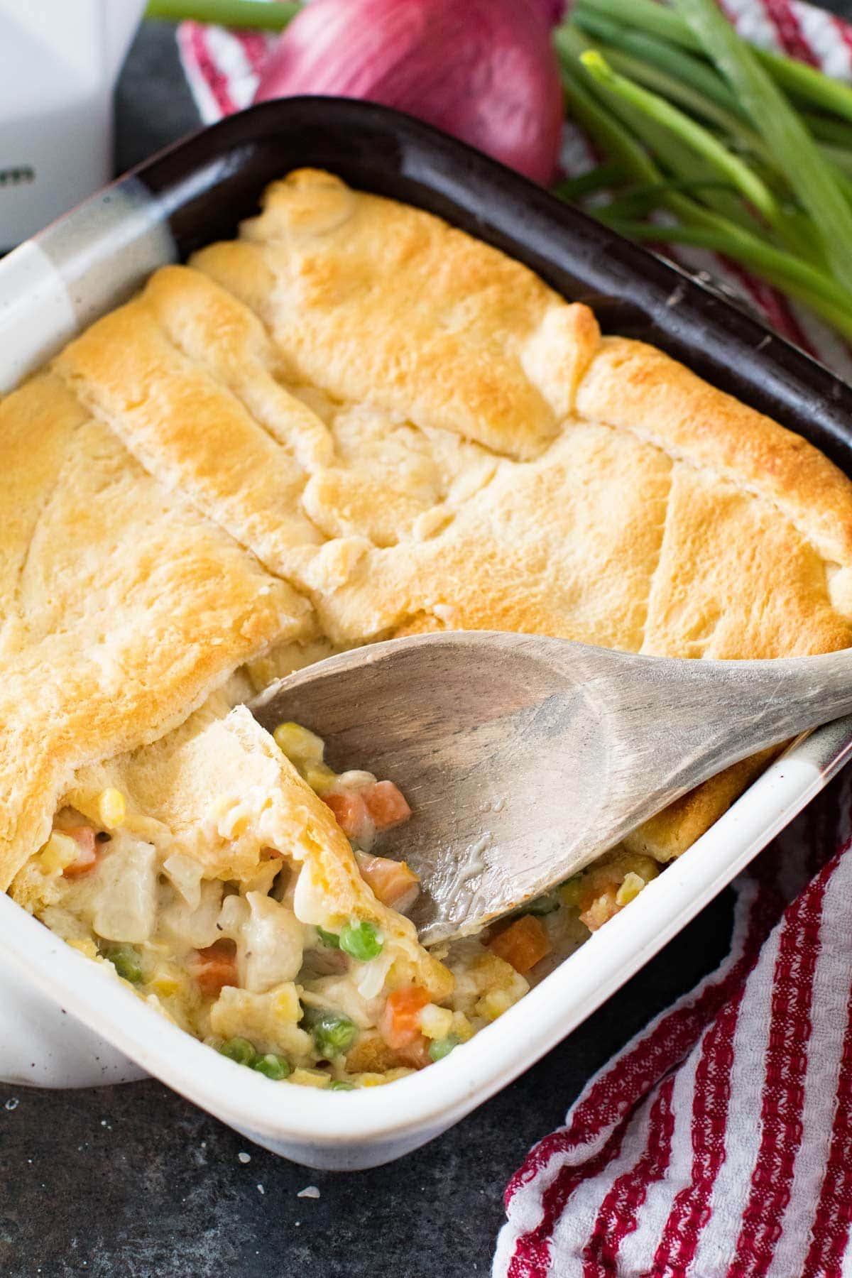 Easy Chicken Pot Pie Casserole - Julie's Eats & Treats