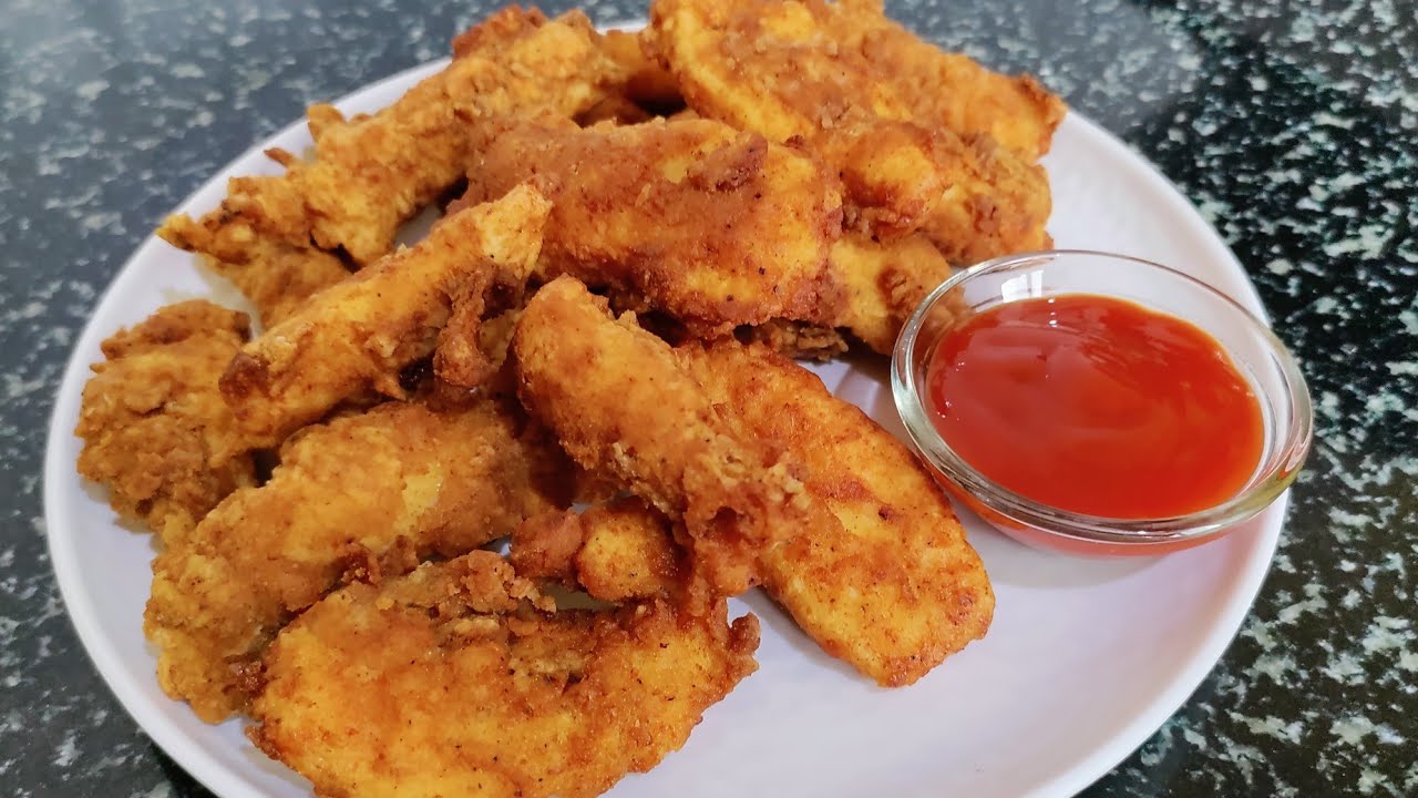 Crispy chicken strips KFC style Quick and easy Recipe| Chicken strips