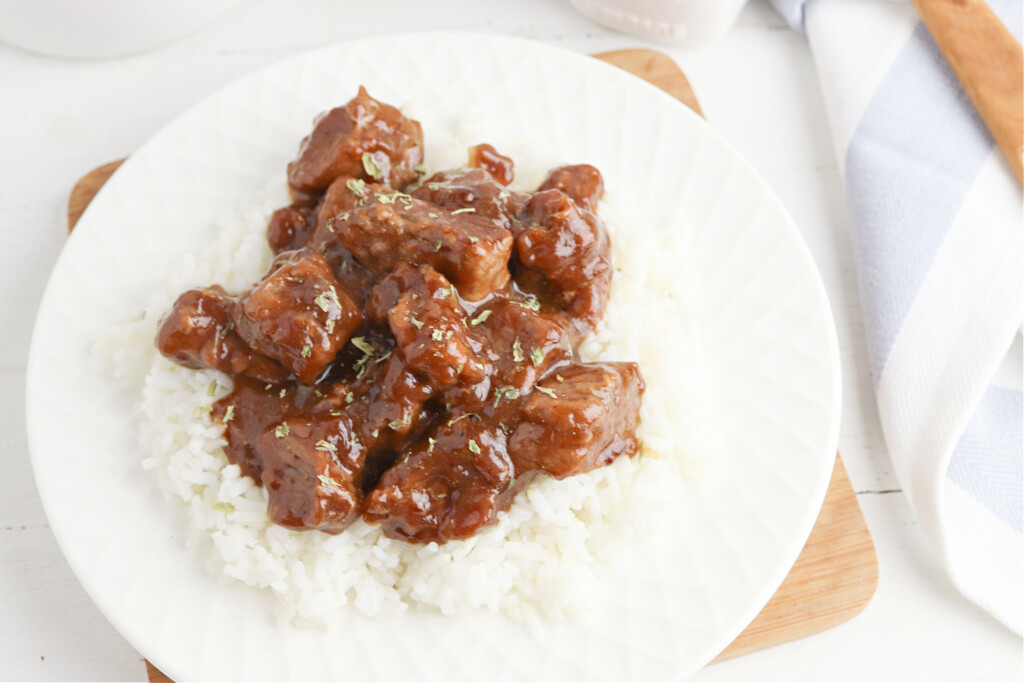 Beef Tips and Rice - BubbaPie