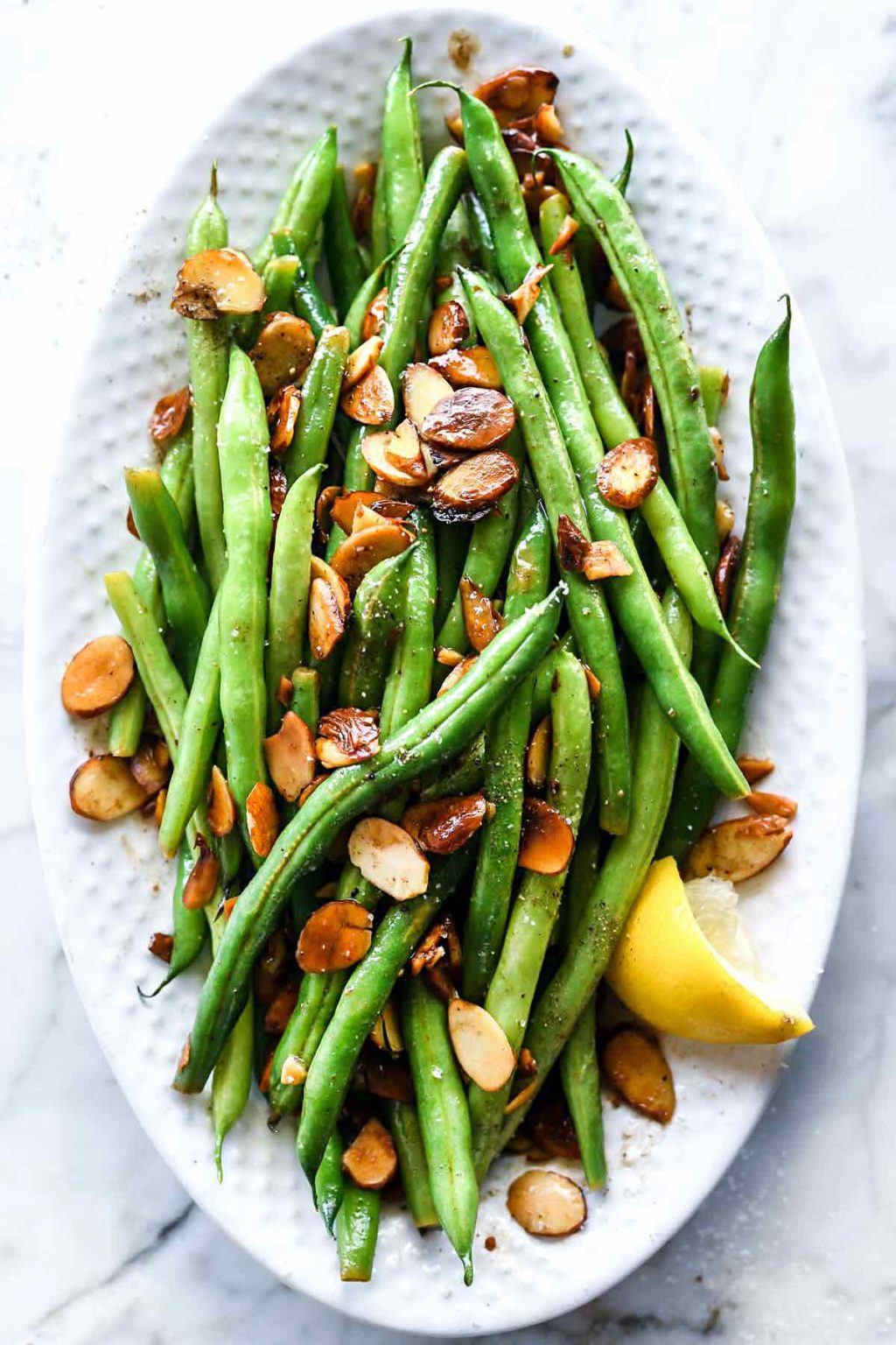 Green Beans with Browned Butter Almondine | foodiecrush.com