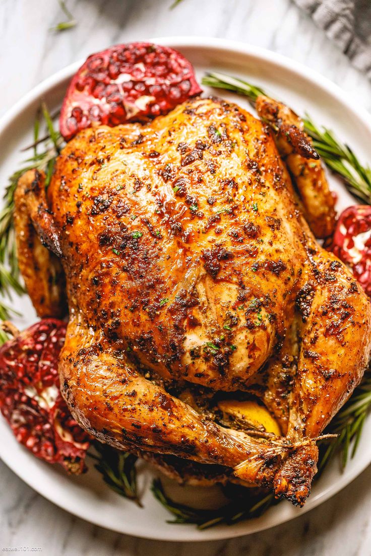 Roasted Chicken with Garlic Herb Butter | Roasted chicken, Roast