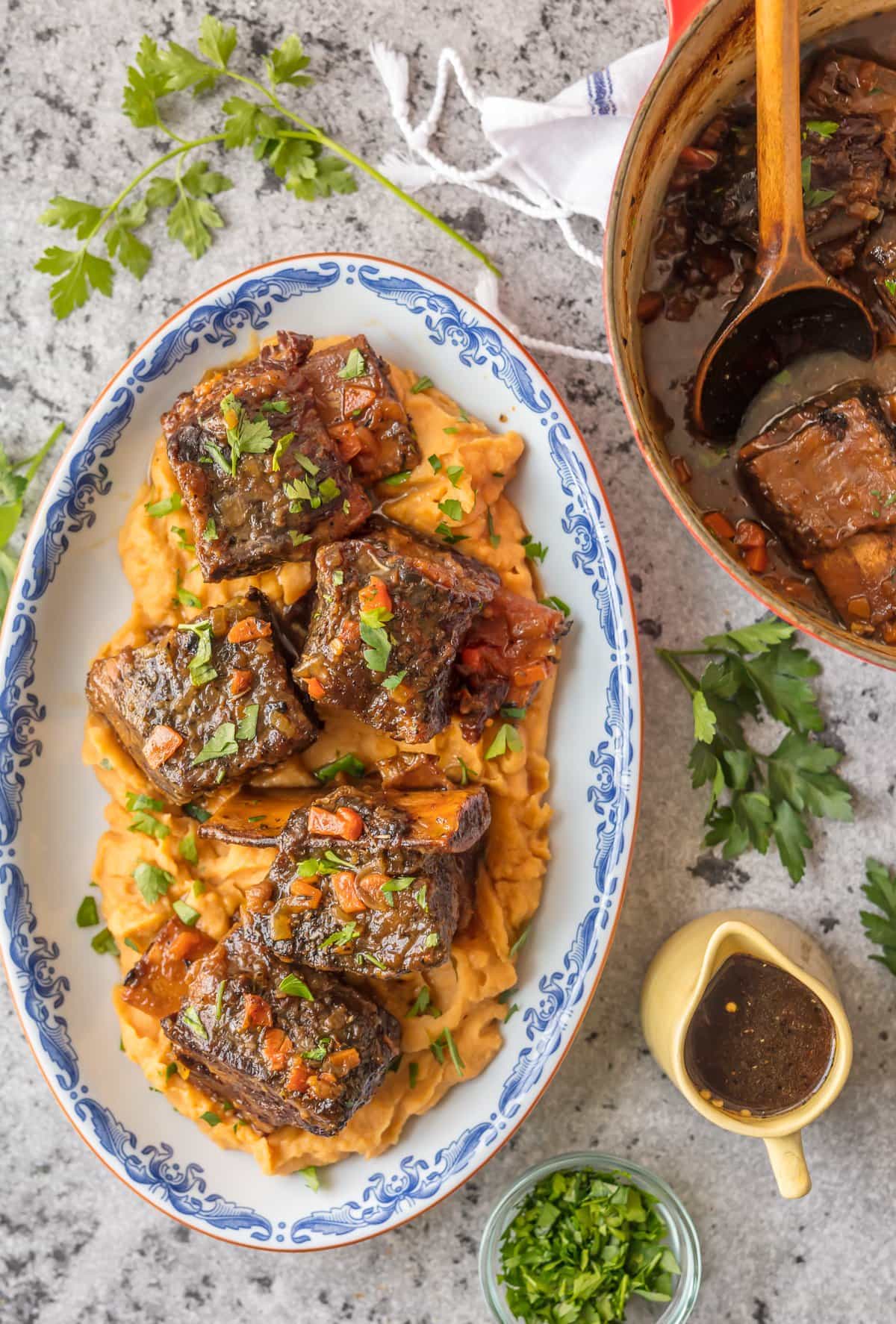 DUTCH OVEN HONEY BOURBON SHORT RIBS