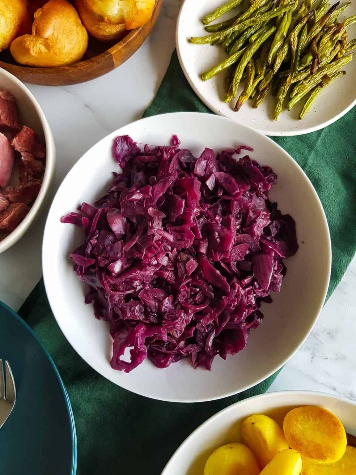 Slow Cooker Red Cabbage - Easy Side Dish - Hint of Healthy