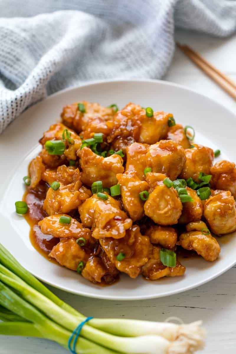 Chinese Takeout Orange Chicken | Cubed chicken recipes, Orange chicken