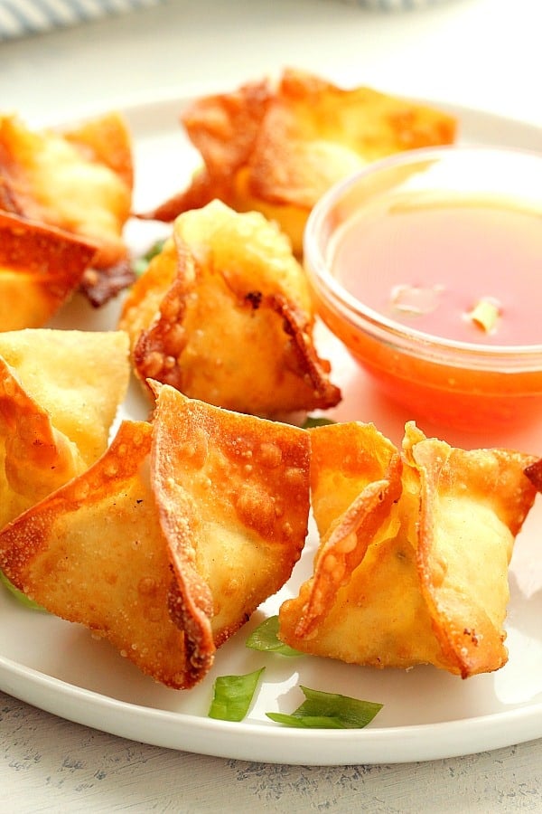 Cream Cheese Wontons - Crunchy Creamy Sweet