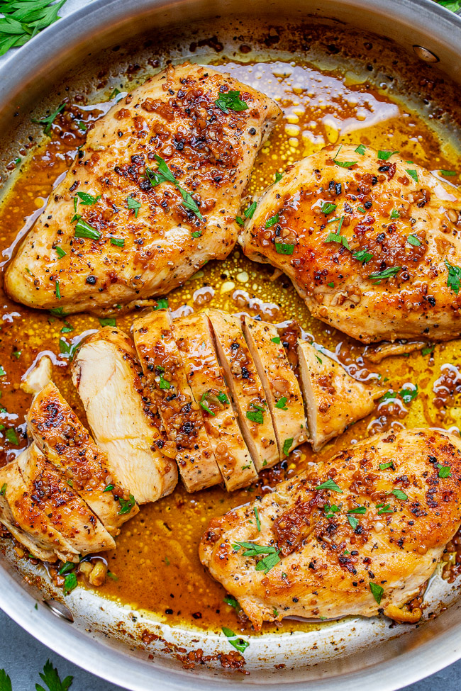 15-Minute Honey Mustard Chicken Skillet - Averie Cooks